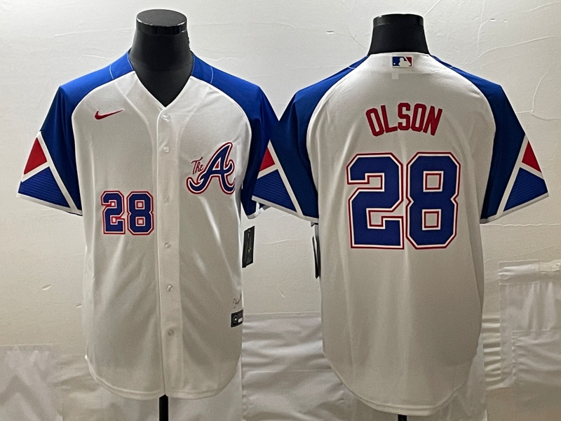 Men/Women/Youth Atlanta Braves Matt Olson #28 baseball Jerseys