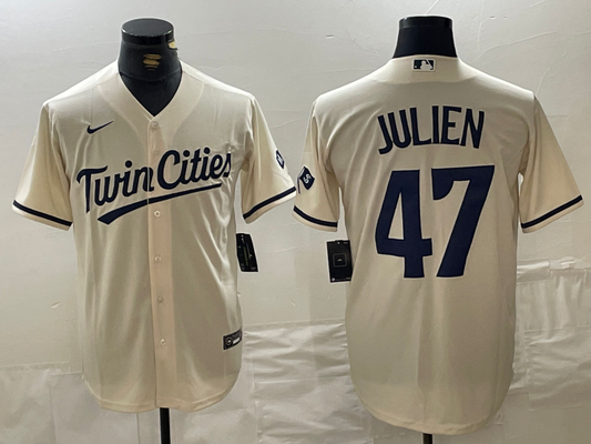 Men/Women/Youth ‎Minnesota Twins Edouard Julien NO.47 baseball Jerseys