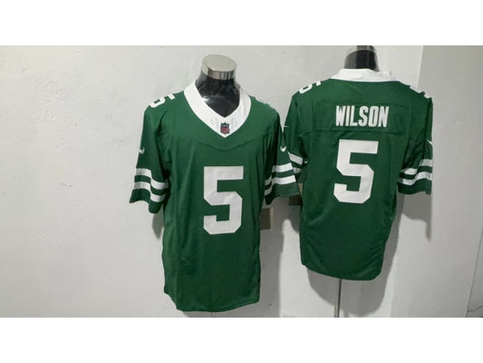 Adult New York Jets Garrett Wilson NO.5 Football Jerseys