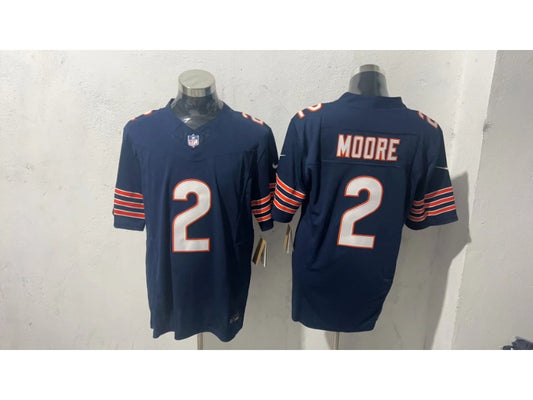 Adult Chicago Bears DJ Moore NO.2 Football Jerseys