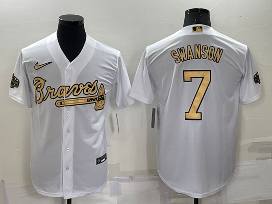 Men/Women/Youth Atlanta Braves Dansby Swanson #7 baseball Jerseys