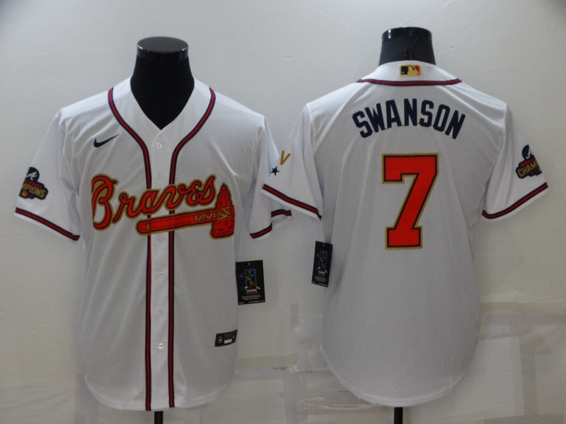 Men/Women/Youth Atlanta Braves Dansby Swanson #7 baseball Jerseys