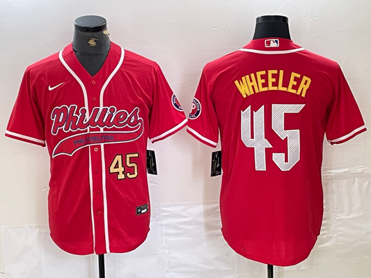 Men/Women/Youth Philadelphia Phillies  Zack Wheeler #45 baseball Jerseys