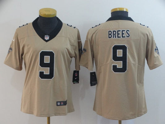 Women's New Orleans Saints Drew Brees NO.9 Football Jerseys