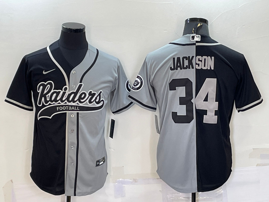 Adult ‎Oakland Raiders Bo Jackson NO.34 Football Jerseys