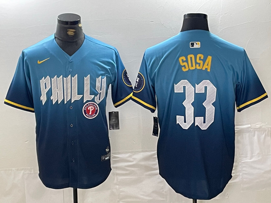 Men/Women/Youth Philadelphia Phillies Edmundo Sosa #33 baseball Jerseys