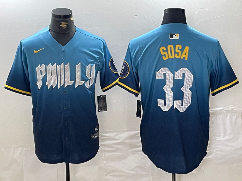 Men/Women/Youth Philadelphia Phillies Edmundo Sosa #33 baseball Jerseys