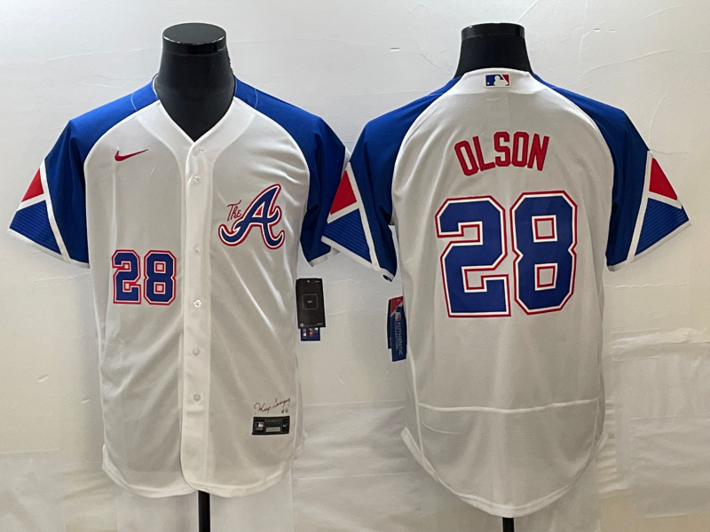 Men/Women/Youth Atlanta Braves Matt Olson #28 baseball Jerseys