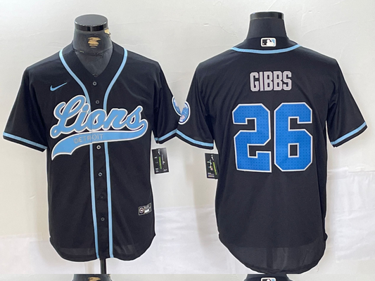 men/women/kids Detroit Lions  Jahmyr Gibbs NO.26 baseball Jerseys