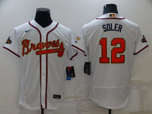 Men/Women/Youth Atlanta Braves Jorge Soler #12 baseball Jerseys