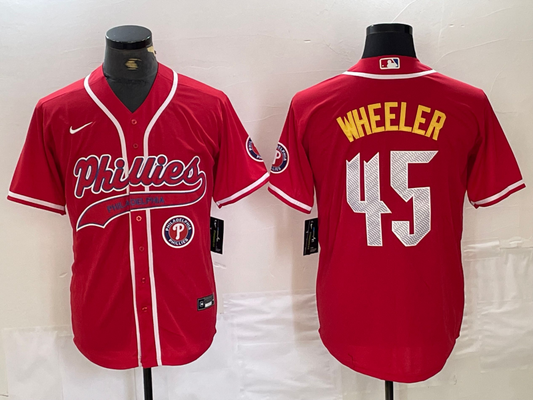 Men/Women/Youth Philadelphia Phillies  Zack Wheeler #45 baseball Jerseys