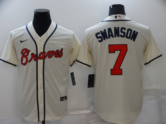 Men/Women/Youth Atlanta Braves Dansby Swanson #7 baseball Jerseys