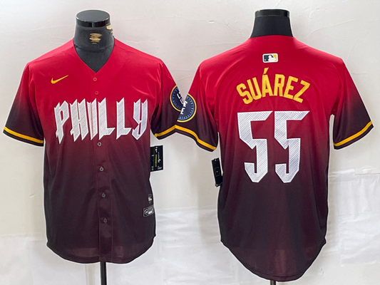 Men/Women/Youth Philadelphia Phillies Ranger Suárez #55 baseball Jerseys