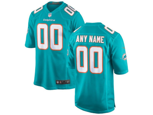 Adult Miami Dolphins number and name custom Football Jerseys